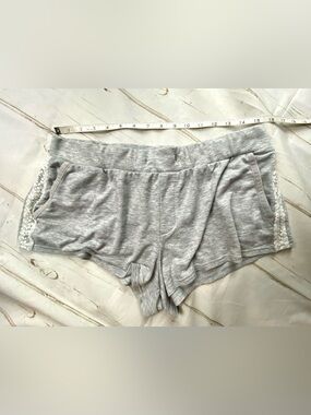 Victoria’s Secret Cozy Grey Women's Lounge Shorts with Lace Trim